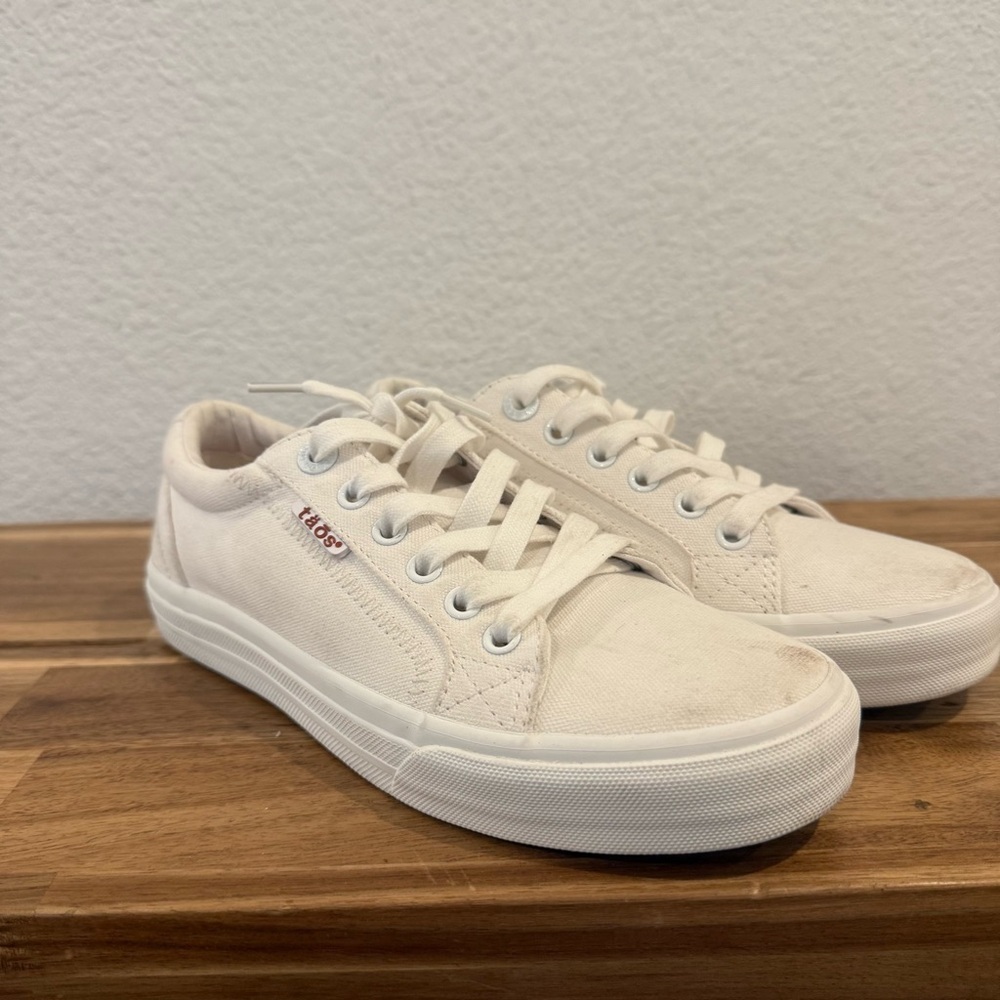 TAOS- White Plim Soul Canvas Sneaker - Size 6.5 - Picture 2 of 7